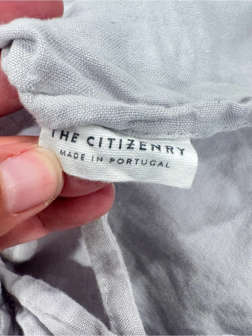 The Citizenry Stonewashed Linen 2 King Size Pillowcases Shams Stone Gray